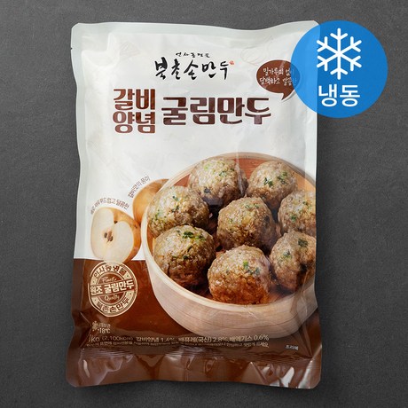 북촌손만두 손만두 갈비양념 굴림만두 (냉동) 1kg 1팩 : MONDAY NIGHT