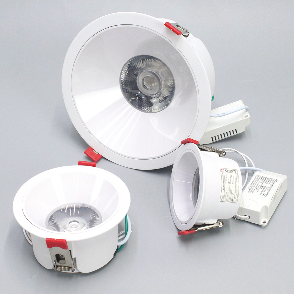 움푹 LED 다운라이트 COB 방습골타입 10w 75mm(3인치) 플리커프리 매립등 : 조이라이팅
