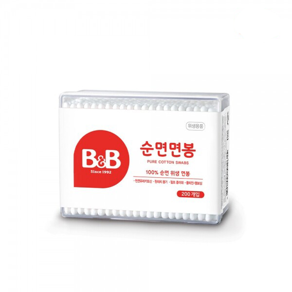 비앤비 유아용 사각면봉 200p : 주식회사 아이앤코