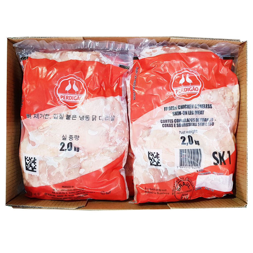 페르디가오 닭다리살정육 2kg6봉 12kg1박스 닭갈비 순살치킨 닭꼬치 : 조은푸드
