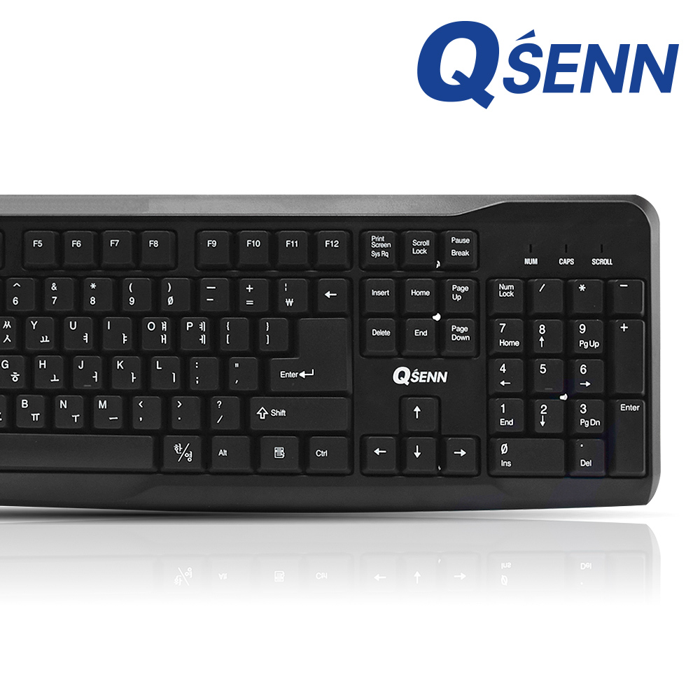 큐센 GP-KM2500 유선 키보드 마우스세트 [USB] : QSENN