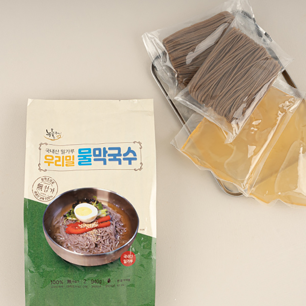 두레생협 물막국수 (940gX2개) 4인분 우리밀 메밀 막국수 : 서울북부두레생협