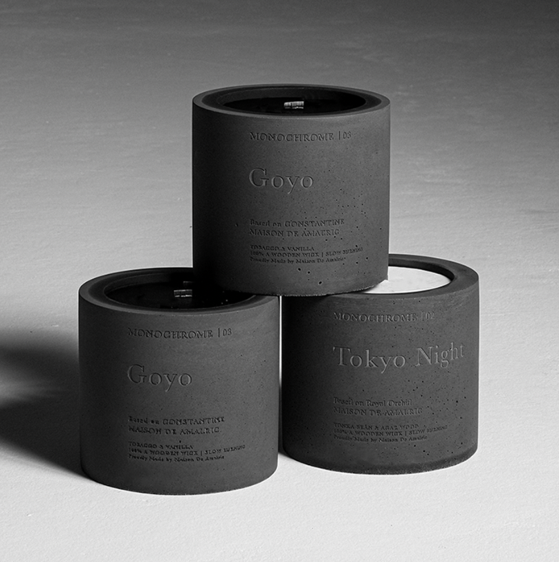 메종 드 아말릭 콘크리트 퍼퓸 캔들 | 고요 & 도쿄 나이트 | 250g : 메종 드 아말릭 퍼퓸