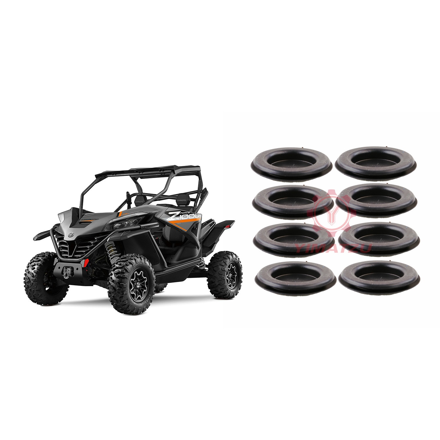 CFMoto CF1000UTR-B/6 ZFORCE1000 SPORT Z10 SSV 5BY0-041055 용 전면 패널 플매트 카펫 러그 8 개 : 셀린언니