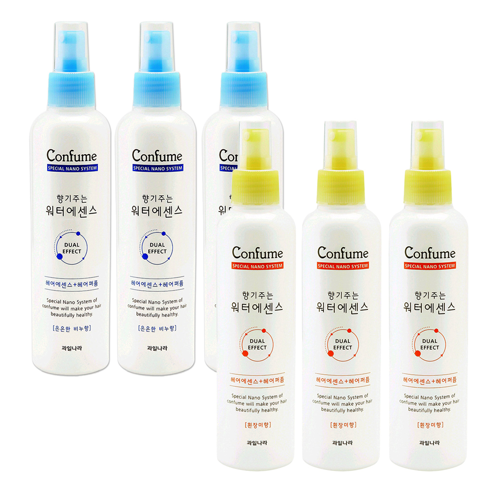 과일나라 컨퓸 향기주는 워터에센스 1+1+1 (252ml x 3개) / 비누향 장미향 헤어에센스 : 코스메이트