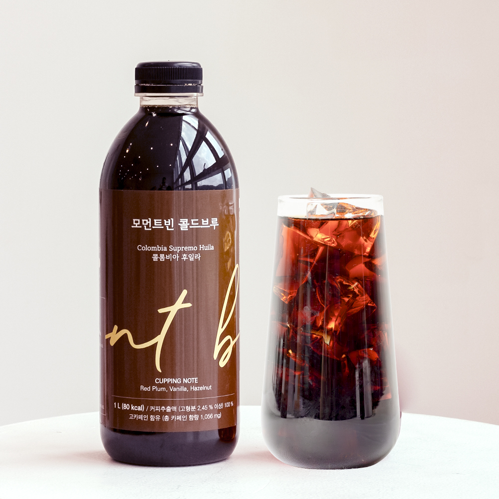 모먼트빈 더치커피 1L 콜롬비아 후일라 콜드브루 원액 액상 커피 선물 답례품 : 모먼트빈