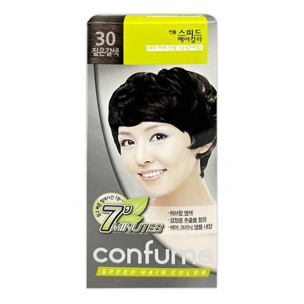 과일나라 컴퓸 스피드 헤어 칼라 30호 짙은갈색 염색약 새치 새치염색 미용실 : 청울림