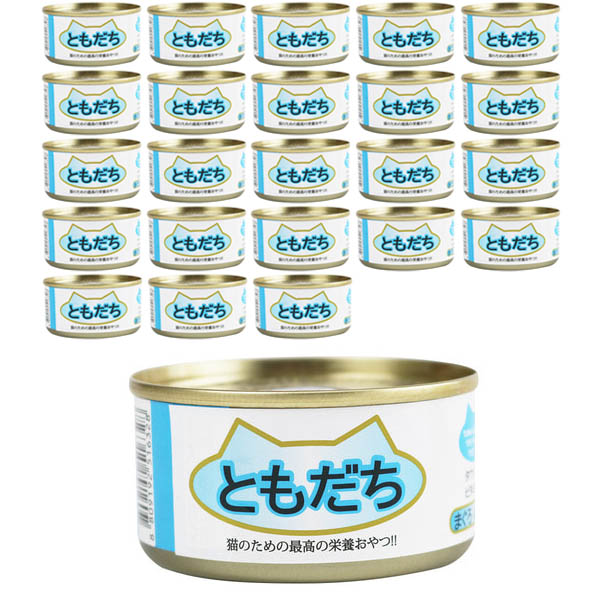 토모다찌 캔 고양이 캔 간식 참치+게살, 80g, 24개 : 위아펫