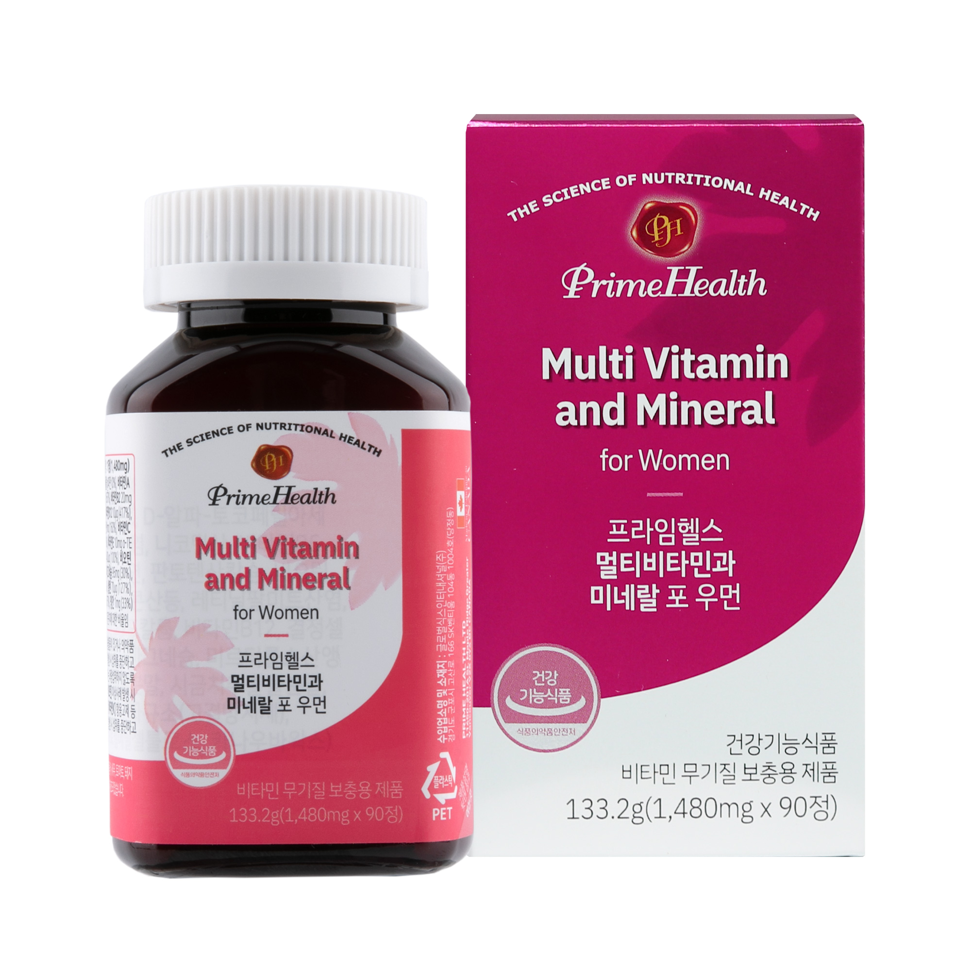 프라임헬스 멀티비타민과 미네랄 포 우먼 1,480mg x 90정 : 리즈헬스케어 공식스토어
