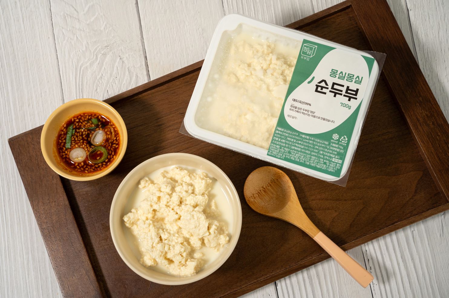 [정담두부집] 국산콩 몽실몽실 순두부 청년 건강식 전통방식 수제두부 : 정담 두부집