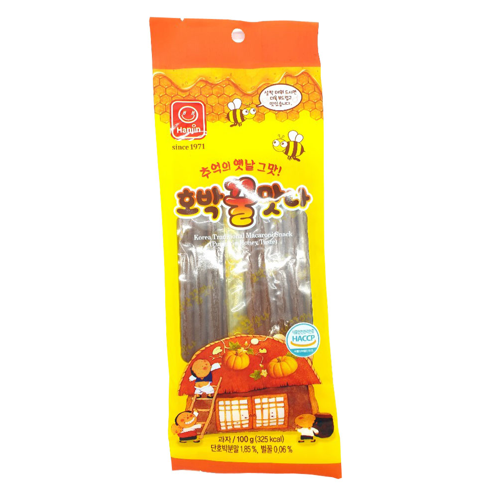 한진식품 호박꿀맛나 100g 20봉(한박스) : 싸군과자몰