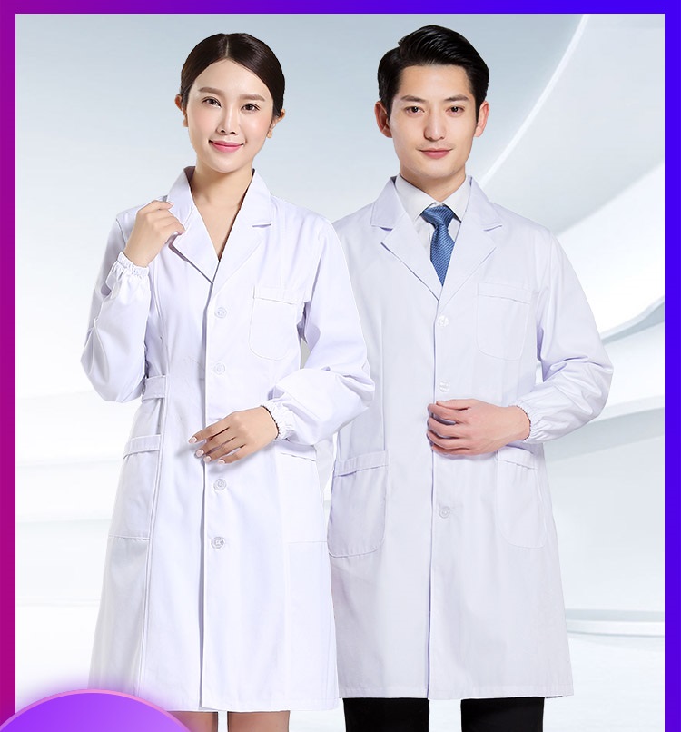 간호사복 의사 유니폼 마사지 네일 피부관리사 한의원 옷 수술복 간호조무사 병원 가운 코스프레 흰색 코트 반팔 여성용 얇은 긴 미용실... 
