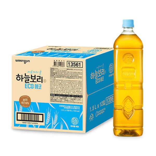 웅진 하늘보리 친환경 무라벨 ECO 1.5L x 12페트 : 토핑라이프