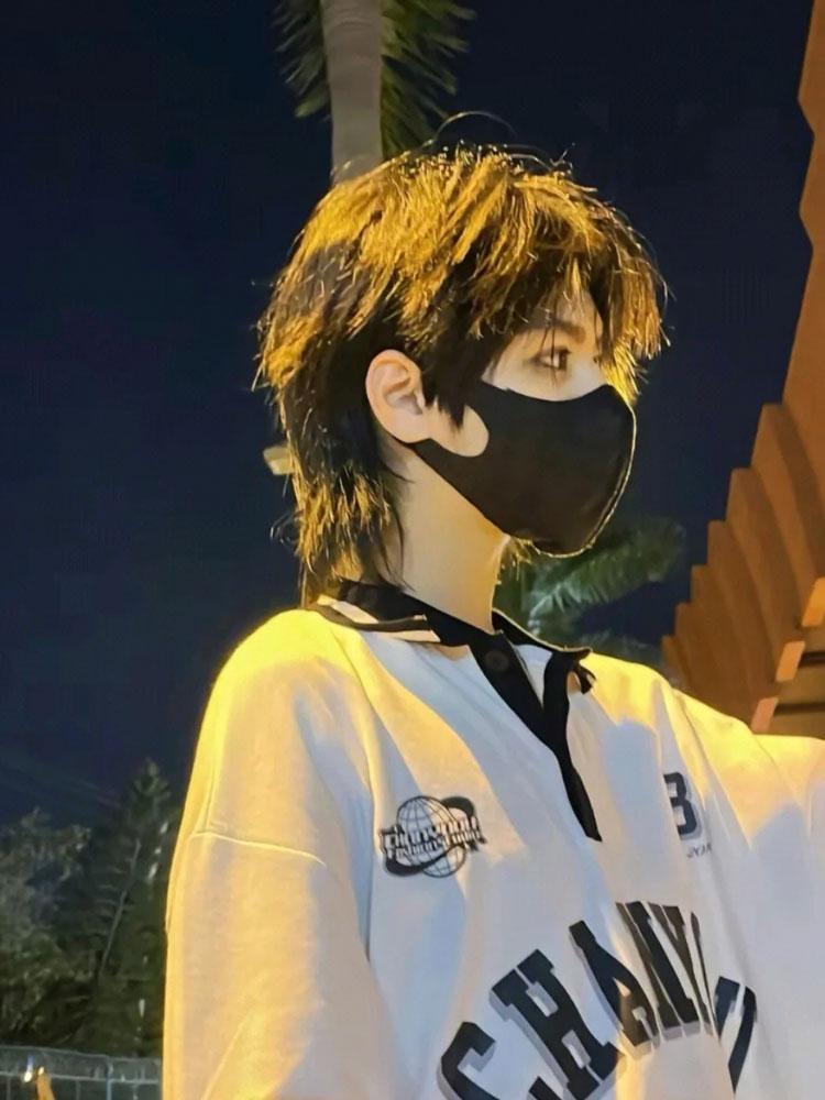 남자가발 일본 스타일 자연스러운 수제 세트 통 M자 헤어 머리 부분 긴 : 이번지슈퍼