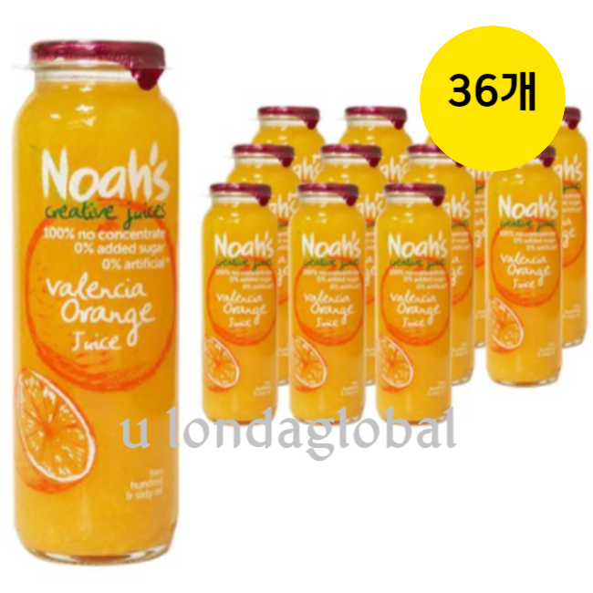 노아 발렌시아 오렌지 카페 과일 주스 260ml 36개 : 비엔엠코리아