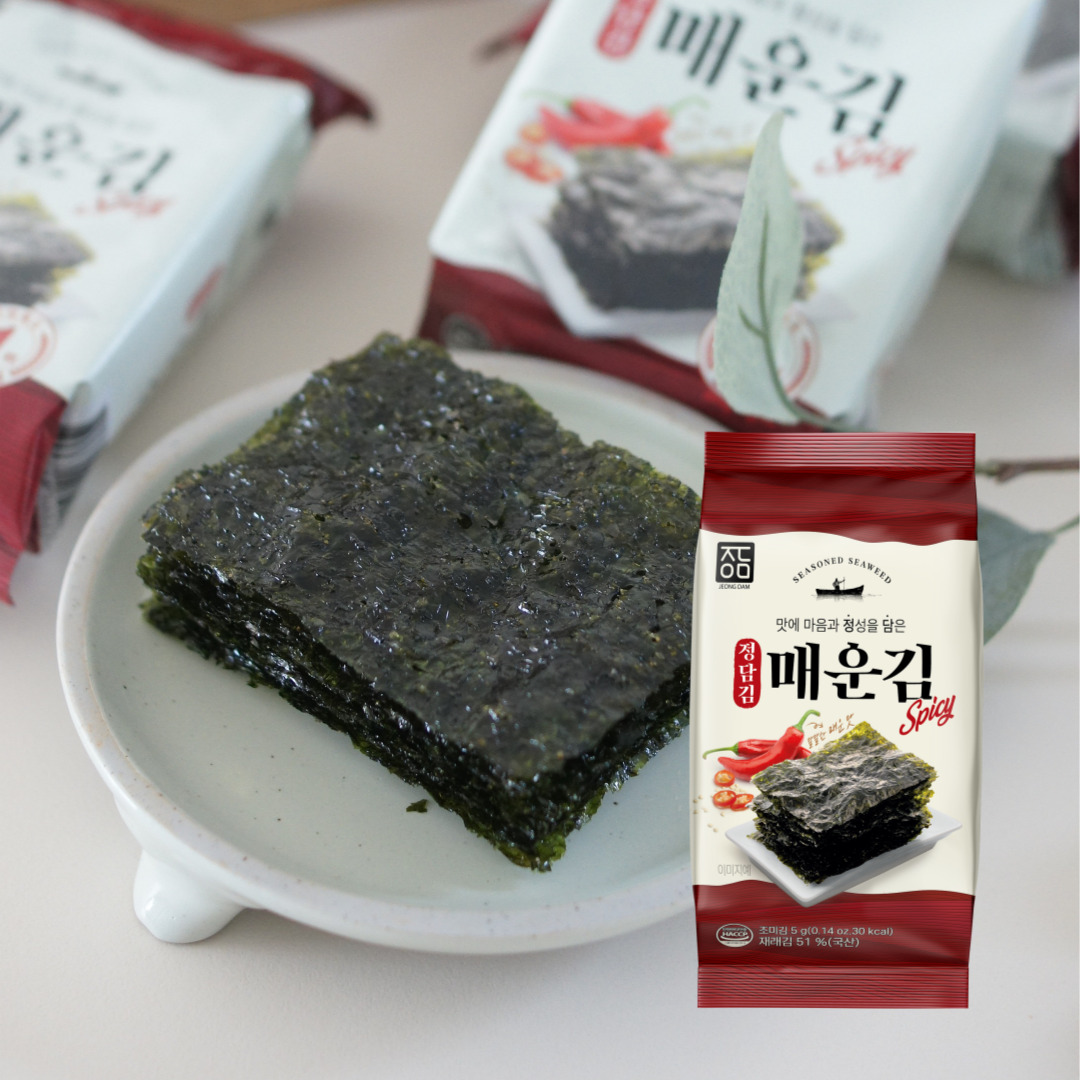 [정담김] 맛있게 매콤한 매운김 고추 불 땡초 감칠맛 도시락김 : 에스시디디주식회사