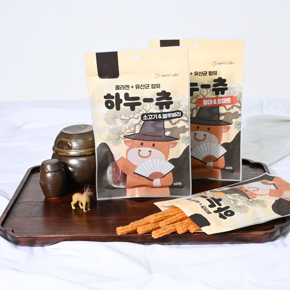 제로랩스 하누츄 콜라겐껌 소고기&블루베리 100g : Organicstory