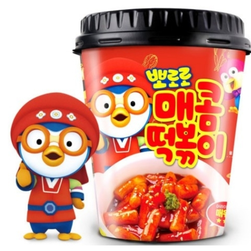 뽀로로 떡볶이 매콤 떡볶이 110g x 16개 한박스 : 럭키코스코