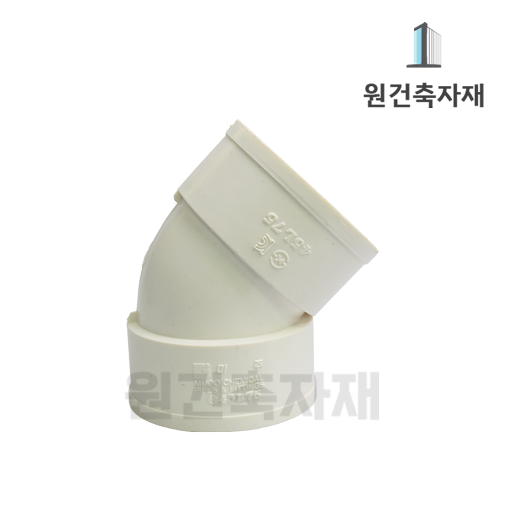 PVC엘보 VG2 45도 엘보 300A PVC부속 : 원건축자재