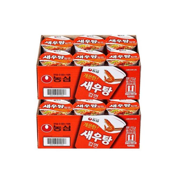 탕비용품 컵라면 새우탕소컵 6입 1+1 회사 피씨방 간식 : ATCb