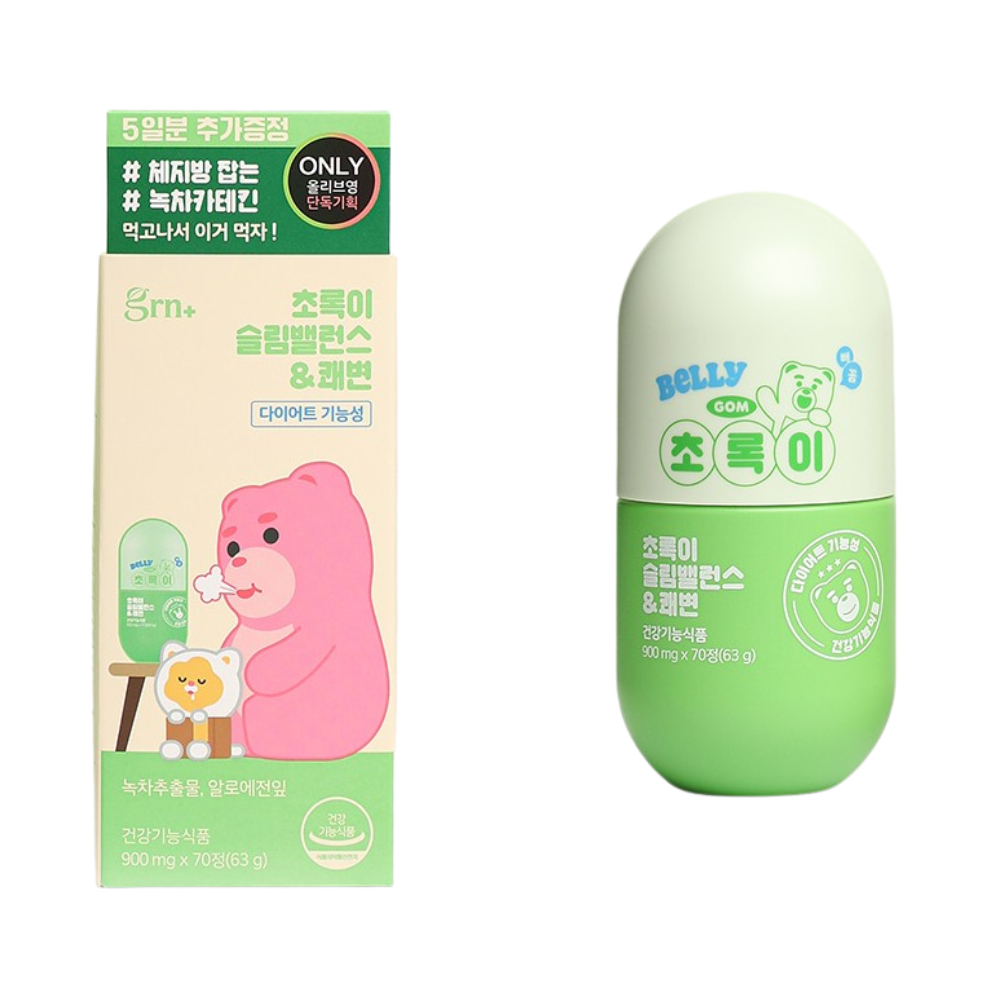 GRN 분홍이 슬림밸런스 비오틴 초록이 쾌변 1+1 (35일분) : 블랙 올리브