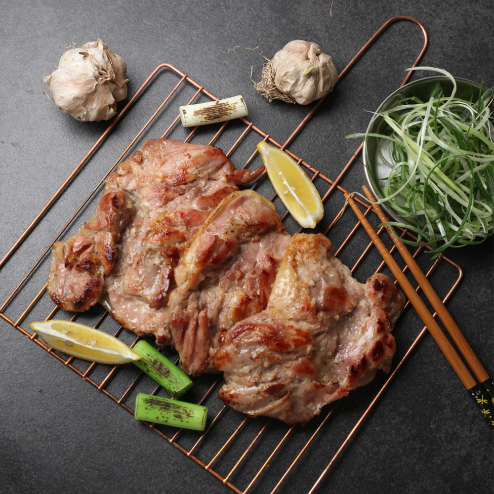 양념 닭다리살 구이 500g 치킨 스테이크 닭 정육 통살 : 부쳐스밀