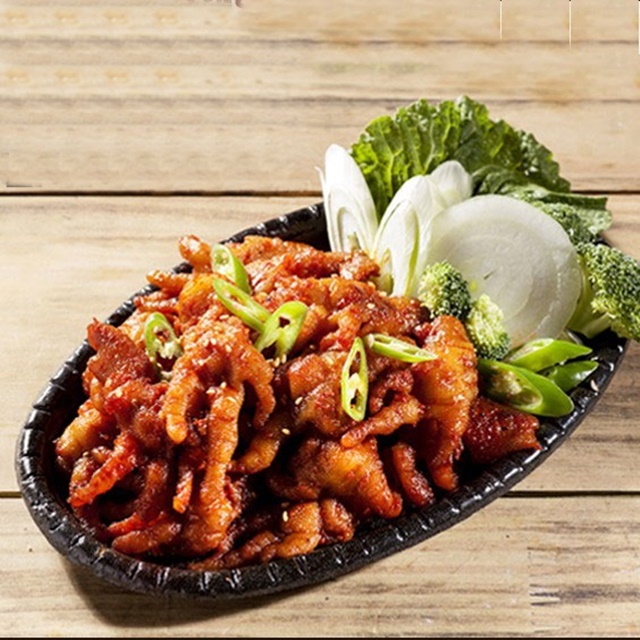 맛있게 매콤한 뼈없는 야식만참 숯불 무뼈 불닭발 2kg : 앙피니떼
