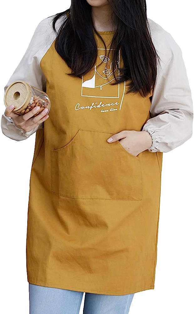 미술 앞치마 미술학원 카페 공방 식당 화방 바리스타 애견샵  SANIQUEEN.G 캇포 착용 긴 소매 스모크 에이프런 갈아 입는 여성 남성 북유럽... 