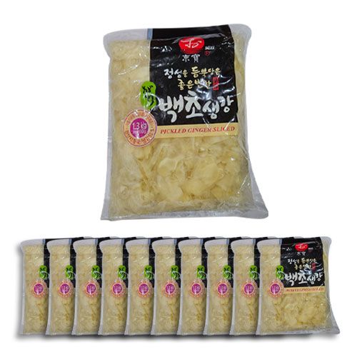 동보식품 초생강(백색) 1.3kg 1박스(10개) : 장볼레