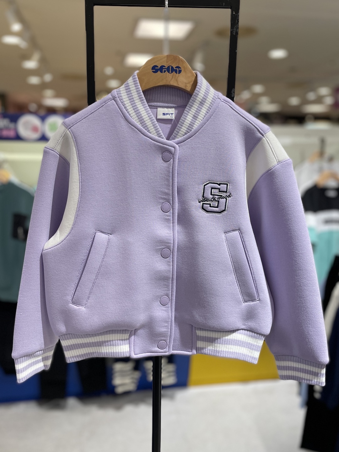 에스핏 키즈 라벤더야구 점퍼 LAVENDER SKX509FKJP01 : NC동아쇼핑점 에스핏