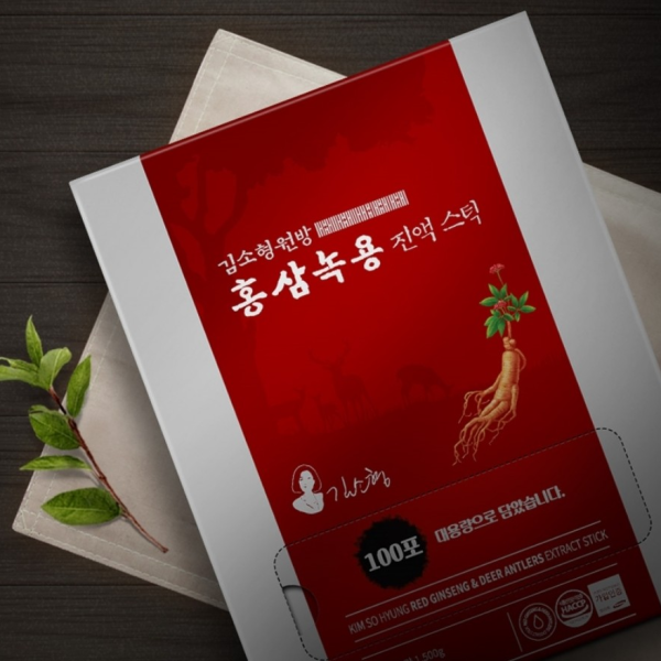 김소형 원방 홍삼녹용진액스틱 감사선물 쇼핑백포함15g x 100포 : 빅펀치원