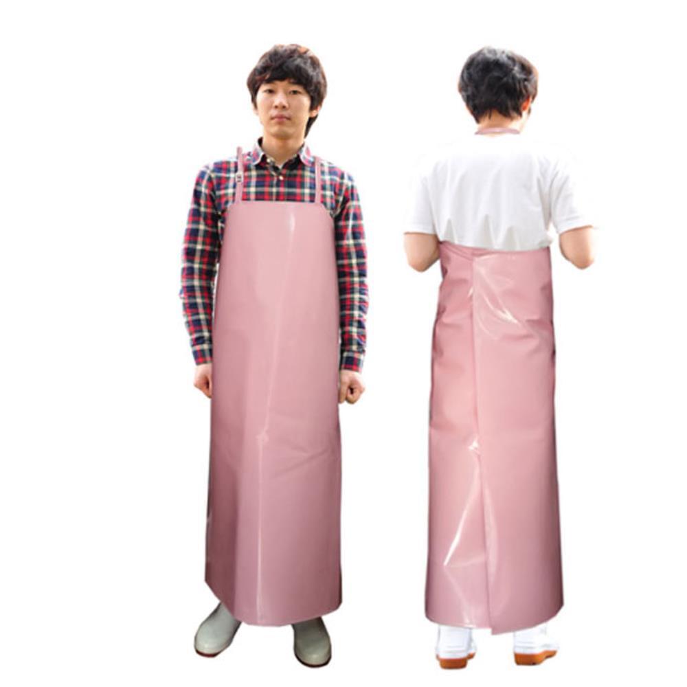 완전 방수 빅사이즈앞치마 연분홍 우레탄 청소업체 정육점 : 스마일카트