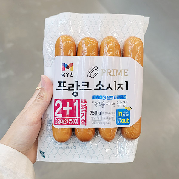 목우촌 프라임프랑크소시지 250g x 2 x 1개 : 내일 배송