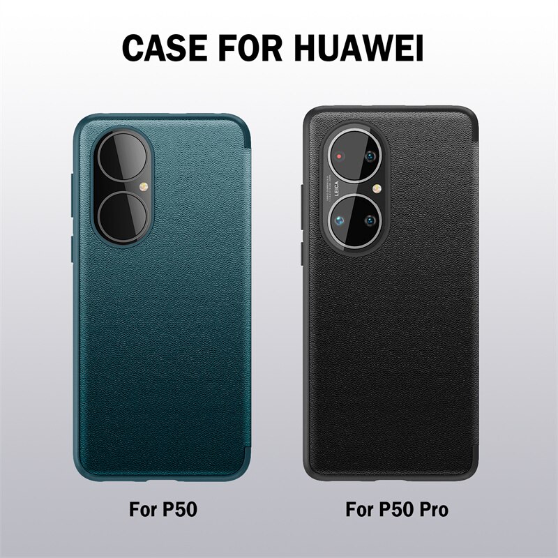 카드 플립 풀 커버 거치대 스마트 뷰 폴리오 공식 미러 윈도우 가죽 휴대폰 Huawei 화웨이 호환 P50 프로 P40 P30 라이트 메이트 : 빛좋은살구