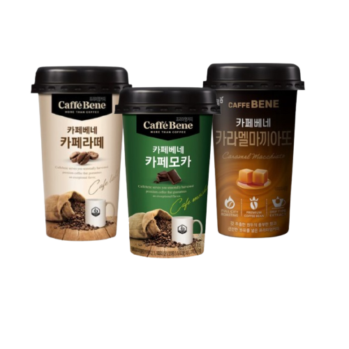 푸르밀 카페베네 컵커피 200ml x 10컵/카페라떼 카페모카 카라멜마끼아또 : 늘보다