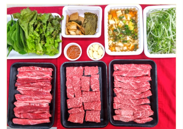 [소후리갈비] 캠핑 3~5인 세트 경주 여행 글램핑 고기 맛집 : 소후리 갈비 정육점