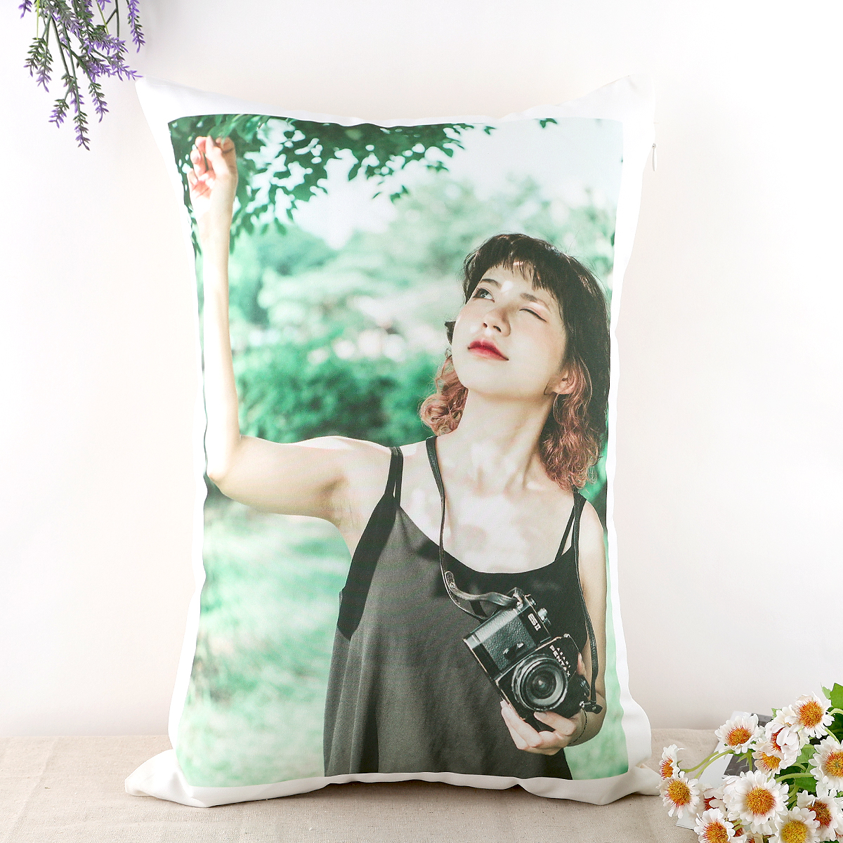 로맨틱 가든 포토베게 60x40cm,50x35 /고급린넨 지인 선물 집들이 친구 : 포토릭스
