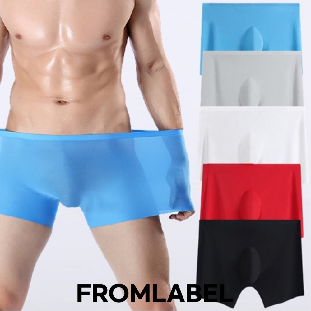 통풍 잘되는 프롬라벨 심리스 드로즈팬티 이너웨어 사각팬티 남자속옷 : 프롬라벨