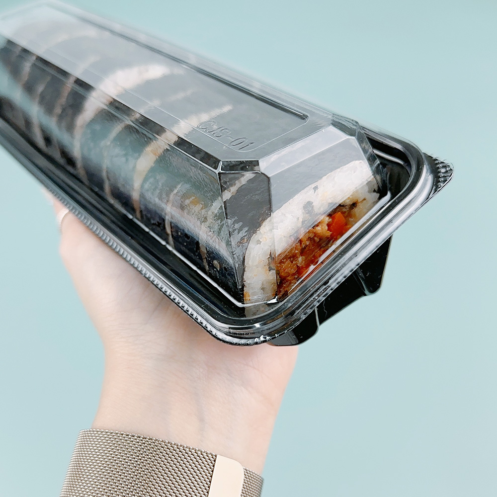 1줄 김밥 포장용기 100세트 뚜껑포함 한줄김밥 일회용 김밥도시락 : 더플러스마켓