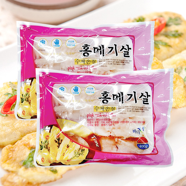 동방유통 국내 수제손질 홍메기살 슬라이스 400gx2팩 : 예찬닷컴
