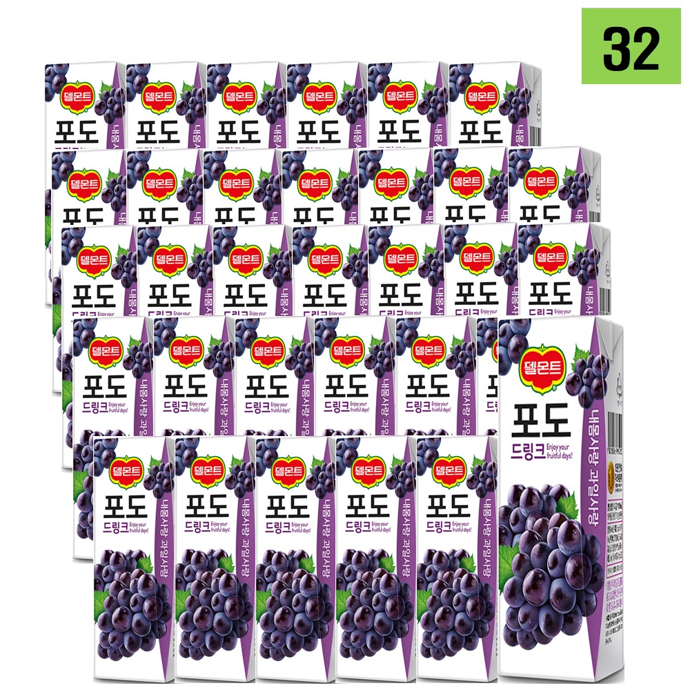 델몬트 사과 드링크 4종 190ml x 32팩 : 청량몰
