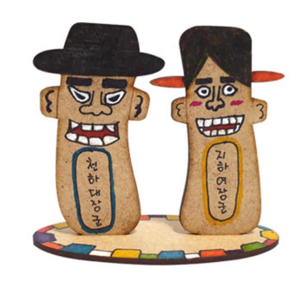 4인용 장승만들기 전통문화 우드 색칠 조립 어린이집 실습 마을강사 상상 학습용 활동 초1 : 다-담아