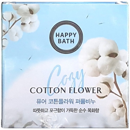 해피바스 비누 퓨어 코튼플라워 퍼퓸 100g 4개 : 월드원