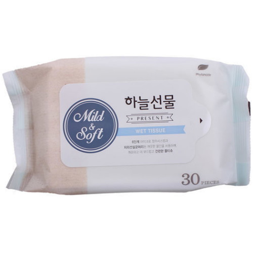 태광유통 물티슈 샤인 하늘선물 리필형 30매 6단계정수 5팩 : 월드원