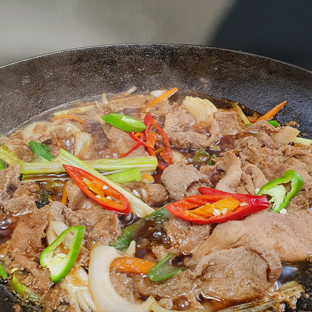 오리 불고기 500g 주물럭 간장 양념 오리고기 : 부쳐스밀