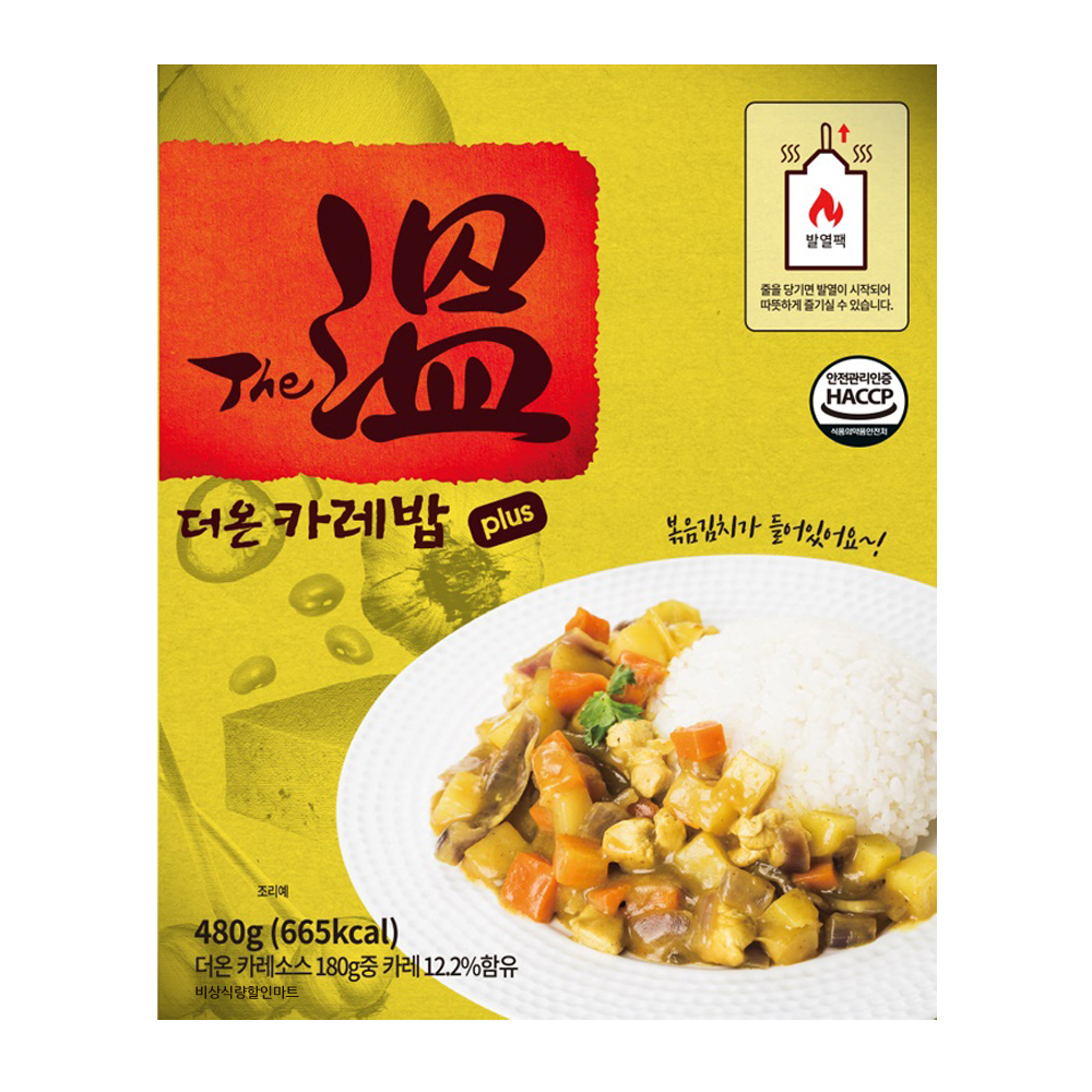 (더온플러스 제육덮밥) 발열도시락 전투식량 발열기능 참맛 비상식량 Plus : 비상식량할인마트