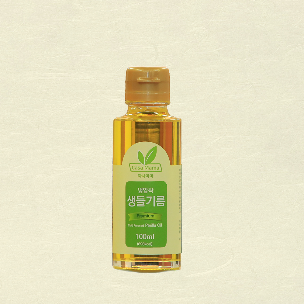 [까사마마 들기름] 국산 비정제 냉압착 생들기름 100ml : 까사마마