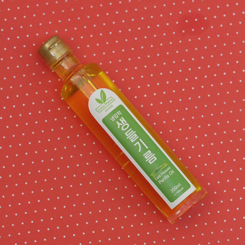 [까사마마 들기름] 국산 비정제 냉압착 생들기름 200ml : 까사마마