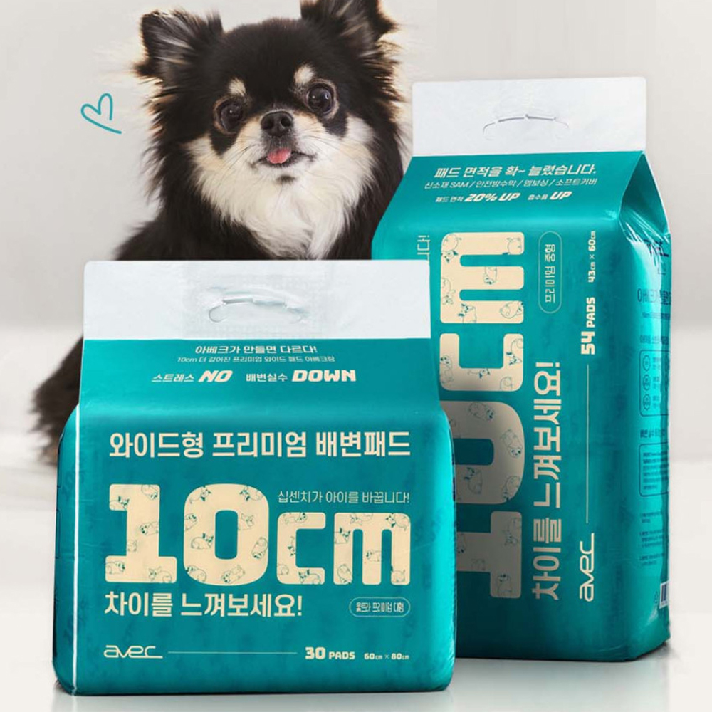 아베크 와이드 중형 45g 162매 강아지 배변패드 국산 프리미엄 10cm 애견패드 : PICKYSHOP 피키샵