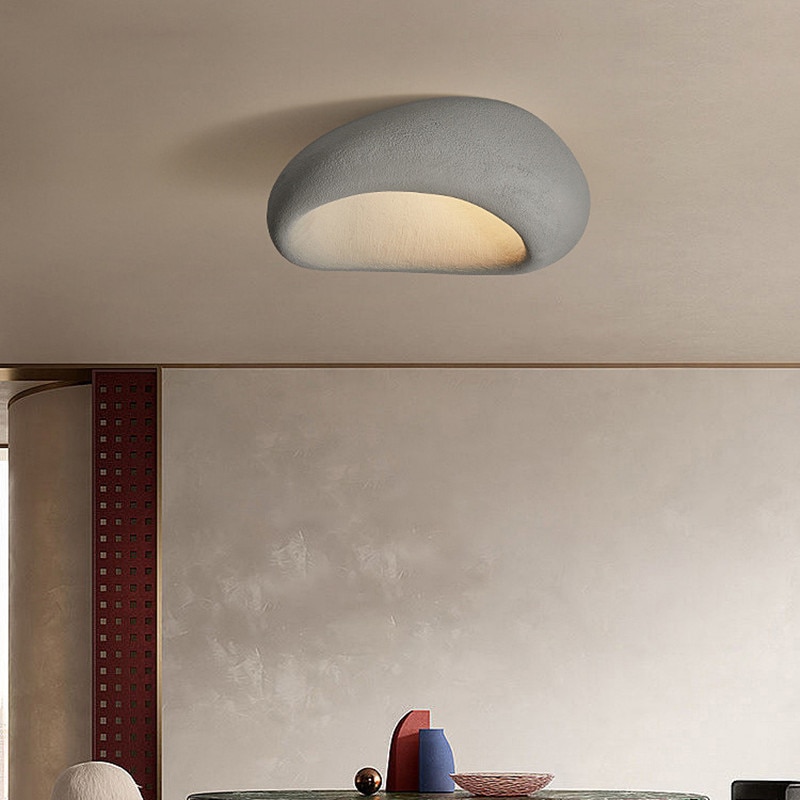 북유럽 HDPS LED 천장 조명 Wabi Sabi 페인트 샹들리에 거실 홈 아트 데코 실내 루미나리아 E27 : 이티몬